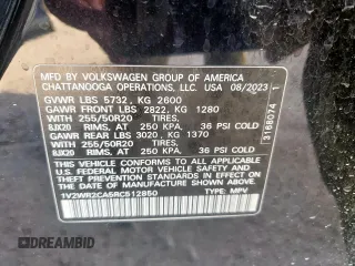 2024 Volkswagen Atlas SE z VIN 1V2WR2CA5RC512850, wystawiony jako Copart lot #61061035 z przebiegiem 15 356 mil mil oraz Czysty tytuł • Clean title. Historia ofert i sprzedaży dostępna na DreamBid. Obrazek 15.