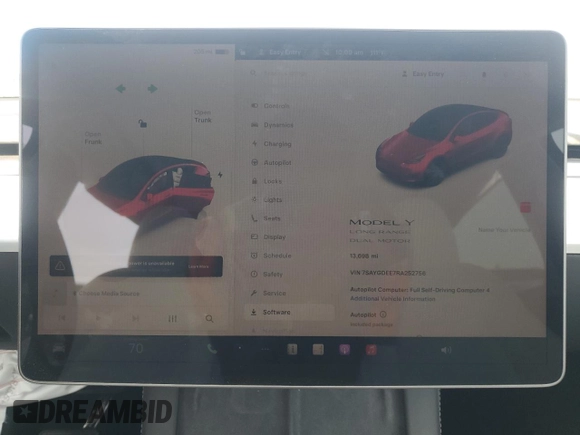 2024 Tesla Model Y Long Range z VIN 7SAYGDEE7RA252756, wystawiony jako Copart lot #58738215 z przebiegiem 13 698 mil mil oraz Szkoda całkowita • Salvage title. Historia ofert i sprzedaży dostępna na DreamBid. Obrazek 9.