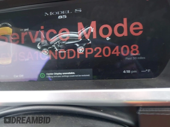 2013 Tesla Model S с VIN 5YJSA1CN0DFP20408, выставлен на аукционе IAAI как лот 41524470 с пробегом Не указан миль и . История ставок и продаж доступна на DreamBid. Изображение 16.