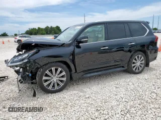 2017 Lexus LX 570 with VIN JTJHY7AX1H4227084, listed as a Copart auction lot 60571775 with 118,085 mi miles and Salvage title. Bid and sale history available at DreamBid. Image 1.