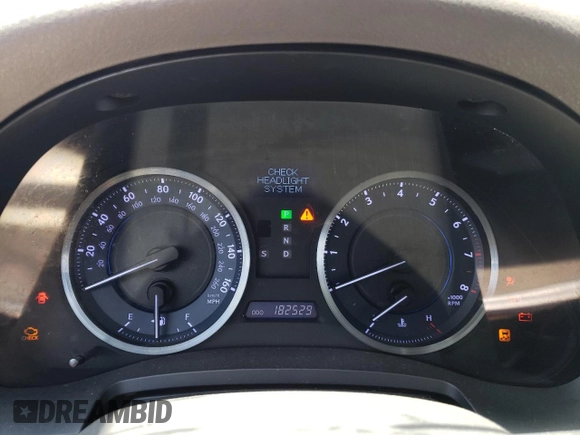 2012 Lexus IS 250 with VIN JTHCF5C23C5059992, listed as a Copart auction lot 55779635 with 182,529 mi miles and Salvage Title. Bid and sale history available at DreamBid. Image 9.