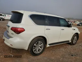 2017 Infiniti QX80 with VIN JN8AZ2NE8H9161010, listed as a Copart auction lot 72314114 with 63,025 mi miles and Salvage Title. Bid and sale history available at carsss.com. Image 3.