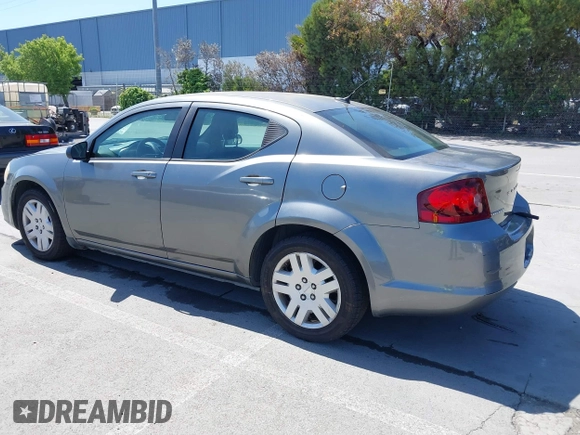 2012 Dodge Avenger SE with VIN 1C3CDZAB7CN270490, listed as a IAAI auction lot 42095154 with 168,566 mi miles. Bid and sale history available at carsss.com. Image 3.
