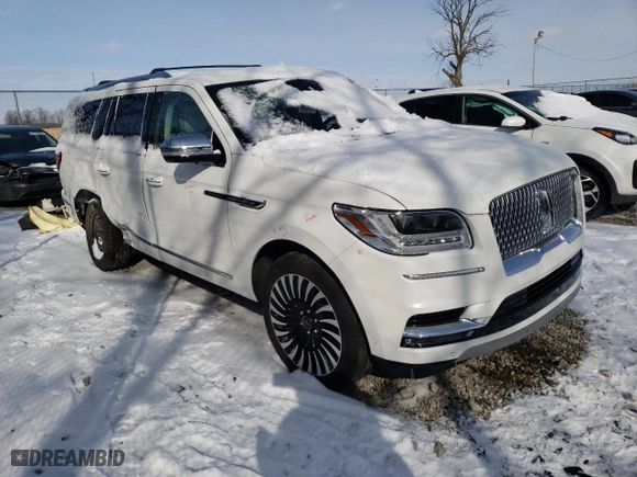 2021 Lincoln Navigator L Black Label with VIN 5LMJJ3TTXMEL00316, listed as a Copart auction lot 44690355 with 20,296 mi miles and Salvage Title. Bid and sale history available at carsss.com. Image 4.