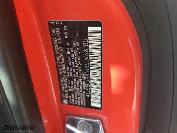 2006 BMW Z4 3.0i with VIN 4USBU33516LW68185, listed as a Copart auction lot 47861805 with 78,276 mi miles and Clean Title. Bid and sale history available at carsss.com. Image 12.