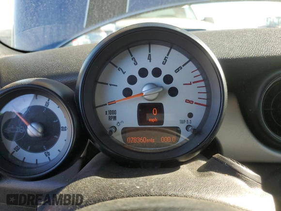 2013 MINI Convertible with VIN WMWZN3C55DT568375, listed as a Copart auction lot 88499325 with 78,360 mi miles and Salvage title. Bid and sale history available at DreamBid. Image 9.