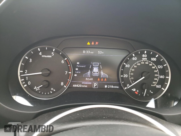 2021 Infiniti QX50 Luxe with VIN 3PCAJ5BB3MF114918, listed as a Copart auction lot 52162535 with 44,420 mi miles and Salvage title. Bid and sale history available at DreamBid. Image 9.