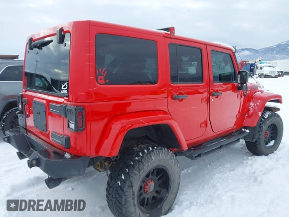 2015 Jeep Wrangler Unlimited Rubicon with VIN 1C4BJWFG7FL646463, listed as a IAAI auction lot 41537553 with 97,412 mi miles. Bid and sale history available at carsss.com. Image 4.