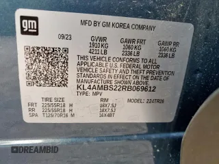 2024 Buick Encore GX Preferred with VIN KL4AMBS22RB069612, listed as a Copart auction lot 59195745 with 7,065 mi miles and Clean title. Bid and sale history available at DreamBid. Image 13.