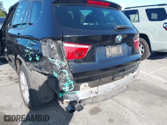 2013 BMW X3 xDrive28i with VIN 5UXWX9C57D0D08551, listed as a IAAI auction lot 41728132 with 123,630 mi miles and . Bid and sale history available at DreamBid. Image 6.