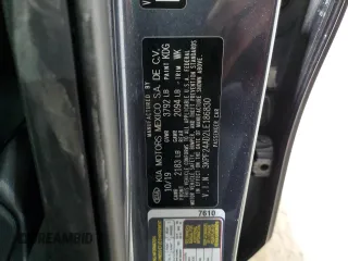 2020 Kia Forte LXS with VIN 3KPF24AD2LE186830, listed as a Copart auction lot 48505695 with 89,231 mi miles and Clean Title. Bid and sale history available at carsss.com. Image 12.