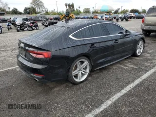 2019 Audi A5 Sportback Premium Plus with VIN WAUENCF54KA028874, listed as a Copart auction lot 48517763 with 53,105 mi miles. Bid and sale history available at carsss.com. Image 3.