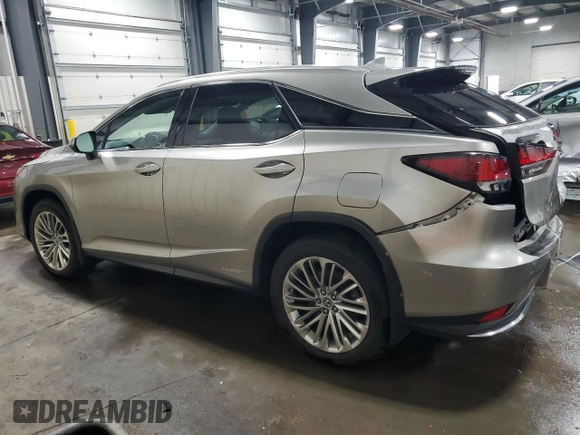 2020 Lexus RX 450h with VIN 2T2JGMDA8LC049608, listed as a Copart auction lot 58068145 with 67,935 mi miles and Salvage title. Bid and sale history available at DreamBid. Image 2.