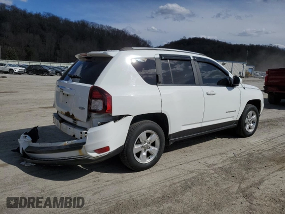 2014 Jeep Compass Latitude with VIN 1C4NJCEAXED531759, listed as a Copart auction lot 50620335 with 144,803 mi miles and Salvage Title. Bid and sale history available at carsss.com. Image 3.