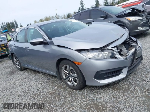 2016 Honda Civic Sedan LX with VIN 19XFC2F50GE206744, listed as a IAAI auction lot 42007430 with 49,391 mi miles. Bid and sale history available at carsss.com. Image 1.