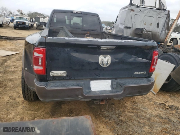 2019 Ram 3500 Longhorn with VIN 3C63RRKL5KG555465, listed as a Copart auction lot 44259325 with 116,902 mi miles and Salvage Title. Bid and sale history available at carsss.com. Image 6.