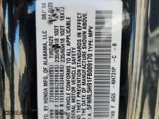 2015 Honda Odyssey Touring Elite with VIN 5FNRL5H91FB009170, listed as a Copart auction lot 43314175 with 102,597 mi miles and Salvage Title. Bid and sale history available at carsss.com. Image 13.
