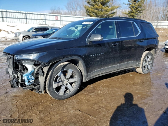 2023 Chevrolet Traverse LT Leather with VIN 1GNEVHKW4PJ319369, listed as a Copart auction lot 45188085 with 22,548 mi miles and Salvage Title. Bid and sale history available at carsss.com. Image 1.