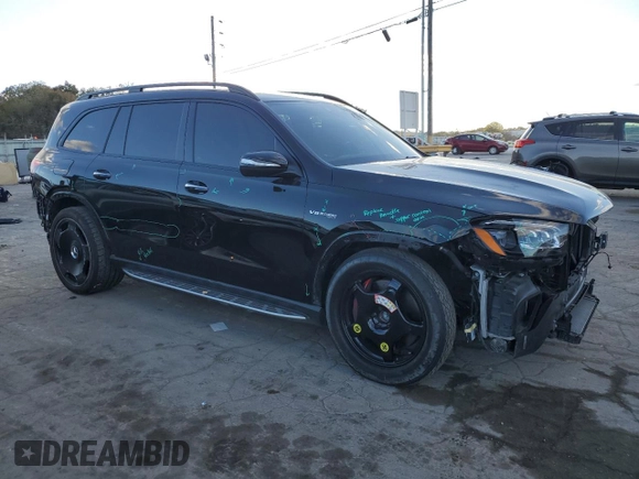 2022 Mercedes-Benz GLS 63 AMG with VIN 4JGFF8KE6NA826302, listed as a Copart auction lot 75299524 with 31,346 mi miles and Salvage Title. Bid and sale history available at DreamBid. Image 4.