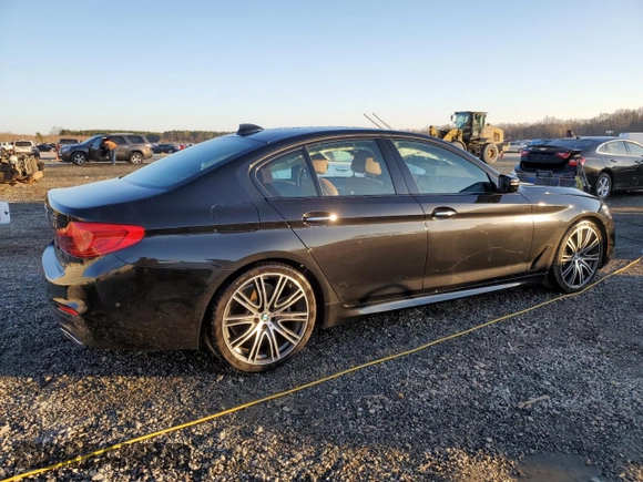2018 BMW 5 Series 540i with VIN WBAJE5C51JG918565, listed as a Copart auction lot 48204955 with 74,474 mi miles and Salvage Title. Bid and sale history available at carsss.com. Image 3.