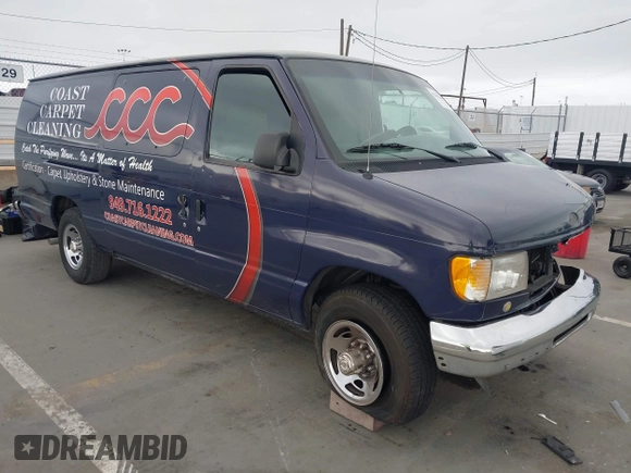 1999 Ford Econoline Cargo with VIN 1FTNS24L7XHA50048, listed as a IAAI auction lot 42203265 with 177,013 mi miles and . Bid and sale history available at DreamBid. Image 1.