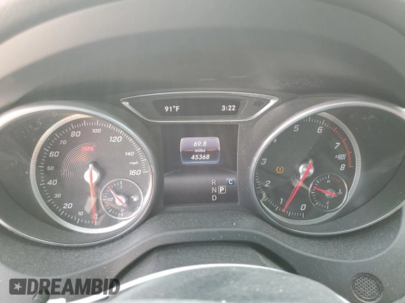 2018 Mercedes-Benz CLA with VIN WDDSJ4EB6JN686613, listed as a Copart auction lot 53536225 with 45,368 mi miles and Salvage Title. Bid and sale history available at carsss.com. Image 9.