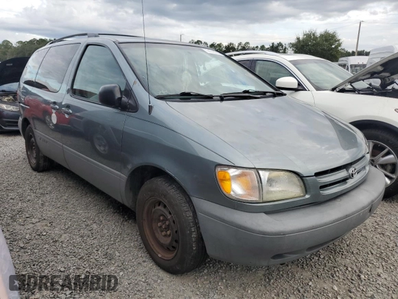2000 Toyota Sienna LE with VIN 4T3ZF13C6YU258905, listed as a Copart auction lot 74745744 with 0 mi miles and Salvage Title. Bid and sale history available at carsss.com. Image 4.