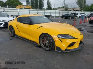 2023 Toyota Supra 3.0 with VIN WZ1DB0G04PW059661, listed as a Copart auction lot 62336385 with 9,293 mi miles and Clean title. Bid and sale history available at DreamBid. Image 4.