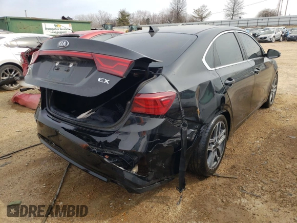 2021 Kia Forte EX with VIN 3KPF54AD6ME281108, listed as a Copart auction lot 38240772 with 34,719 mi miles and Salvage Title. Bid and sale history available at DreamBid. Image 4.