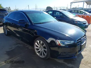 2014 Audi A5 Premium Plus with VIN WAULFAFR7EA004830, listed as a IAAI auction lot 42619806 with 106,210 mi miles and . Bid and sale history available at DreamBid. Image 1.
