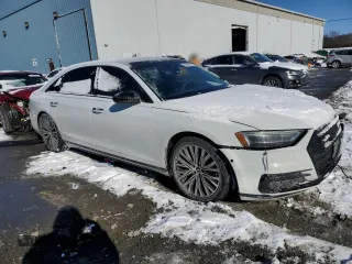 2019 Audi A8 L with VIN WAU8DAF84KN015999, listed as a Copart auction lot 88240025 with 61,406 mi miles and Salvage Title. Bid and sale history available at carsss.com. Image 4.