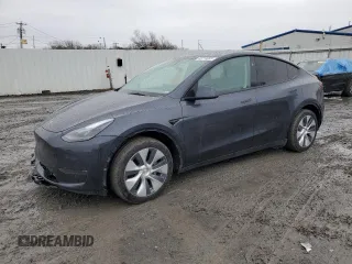 2024 Tesla Model Y Long Range with VIN 7SAYGDEE6RA278636, listed as a Copart auction lot 48718085 with 21,349 mi miles and Salvage Title. Bid and sale history available at DreamBid. Image 1.