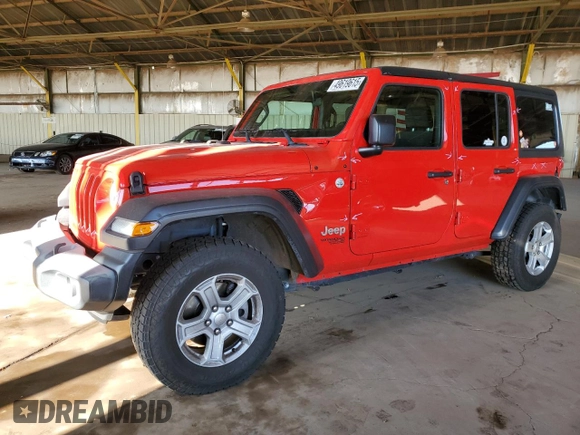 2018 Jeep Wrangler Unlimited Sport z VIN 1C4HJXDN8JW206681, wystawiony jako Copart lot #49619615 z przebiegiem 74 949 mil mil oraz Szkoda całkowita • Salvage title. Historia ofert i sprzedaży dostępna na DreamBid. Obrazek 1.