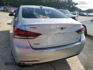 2017 Genesis G80 3.8L with VIN KMHGN4JE4HU203975, listed as a Copart auction lot 46729035 with 138,610 mi miles and Non Repairable. Bid and sale history available at carsss.com. Image 6.