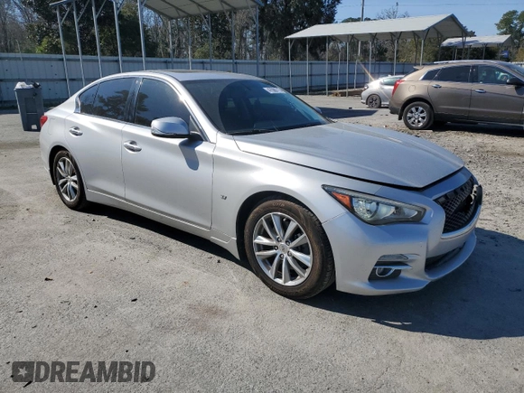 2014 Infiniti Q50 Premium with VIN JN1BV7AP3EM692322, listed as a Copart auction lot 47086715 with 136,861 mi miles and Salvage Title. Bid and sale history available at carsss.com. Image 4.