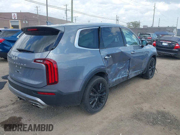 2022 Kia Telluride SX with VIN 5XYP5DHCXNG312382, listed as a IAAI auction lot 42129635 with 28,637 mi miles and . Bid and sale history available at DreamBid. Image 4.