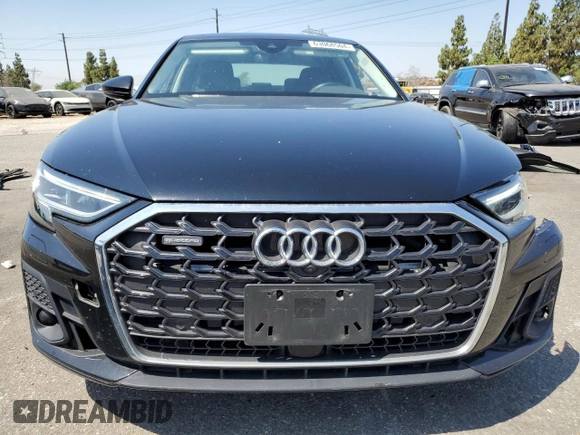 2022 Audi A8 with VIN WAULDAF86NN001617, listed as a Copart auction lot 63068504 with 25,974 mi miles and Salvage title. Bid and sale history available at DreamBid. Image 5.