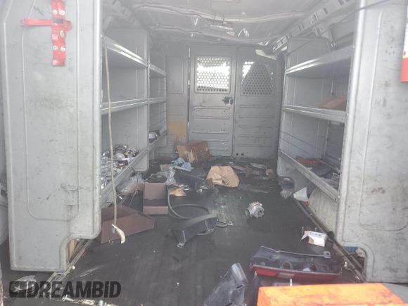 2017 Chevrolet Express Cargo with VIN 1GCWGAFF9H1342804, listed as a Copart auction lot 65821995 with 199,140 mi miles and Salvage title. Bid and sale history available at DreamBid. Image 20.