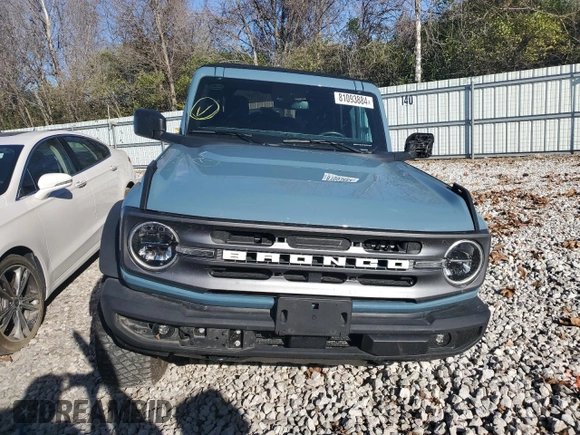 2022 Ford Bronco with VIN 1FMDE5DH5NLA97519, listed as a Copart auction lot 81093884 with 32,166 mi miles and Salvage Title. Bid and sale history available at DreamBid. Image 5.