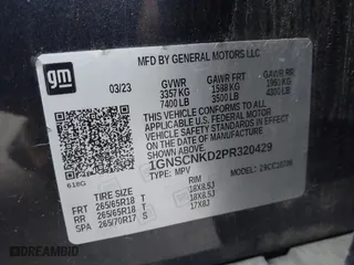 2023 Chevrolet Tahoe LT with VIN 1GNSCNKD2PR320429, listed as a IAAI auction lot 41473602 with 55,222 mi miles. Bid and sale history available at carsss.com. Image 9.