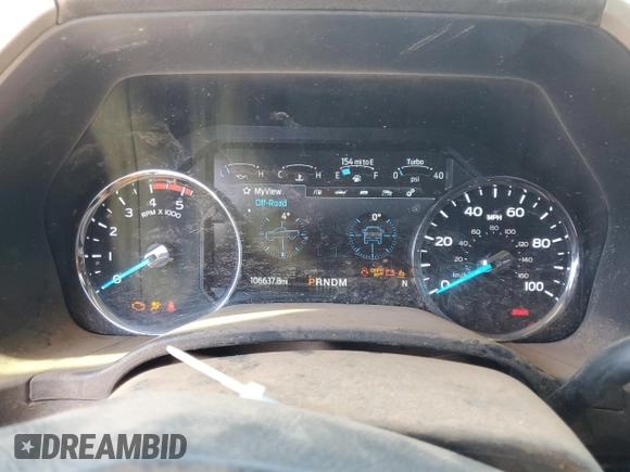2021 Ford F-350 XL with VIN 1FT8W3BT1MEC69708, listed as a Copart auction lot 56928725 with 106,637 mi miles and Salvage title. Bid and sale history available at DreamBid. Image 9.