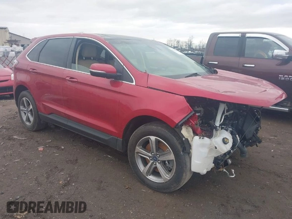 2020 Ford Edge SEL with VIN 2FMPK4J9XLBB00165, listed as a IAAI auction lot 41857380 with 8 mi miles. Bid and sale history available at carsss.com. Image 1.