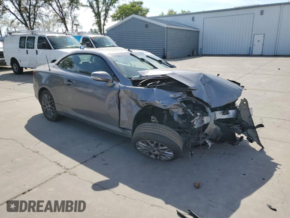 2012 Lexus IS 250 C with VIN JTHFF2C20C2521700, listed as a Copart auction lot 50581405 with 123,547 mi miles and Salvage title. Bid and sale history available at DreamBid. Image 4.