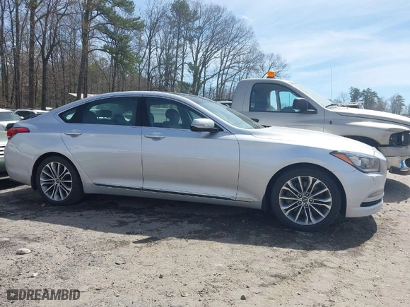 2017 Genesis G80 3.8L with VIN KMHGN4JE4HU175417, listed as a IAAI auction lot 41818684 with 83,658 mi miles. Bid and sale history available at carsss.com. Image 13.