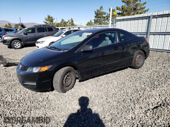 2009 Honda Civic Cpe LX with VIN 2HGFG12609H540858, listed as a Copart auction lot 46926135 with 180,818 mi miles and Salvage Title. Bid and sale history available at carsss.com. Image 1.