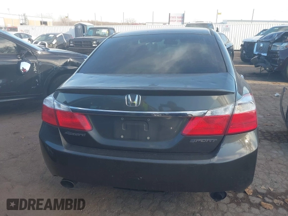 2014 Honda Accord Sedan Sport with VIN 1HGCR2F56EA069182, listed as a IAAI auction lot 40950233 with Not Provided miles. Bid and sale history available at carsss.com. Image 16.