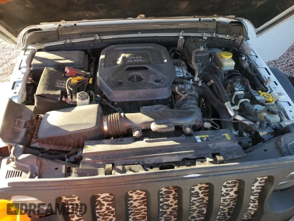 2021 Jeep Wrangler Unlimited Sport Altitude with VIN 1C4HJXDN1MW597113, listed as a Copart auction lot 80121424 with 50,409 mi miles and Salvage title. Bid and sale history available at DreamBid. Image 11.