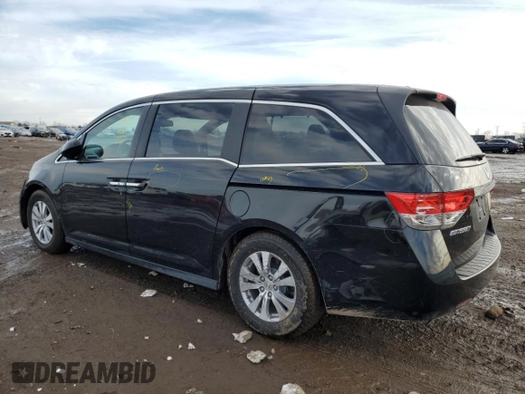 2015 Honda Odyssey EX-L with VIN 5FNRL5H69FB039877, listed as a Copart auction lot 46333935 with 238,716 mi miles and Salvage Title. Bid and sale history available at DreamBid. Image 2.