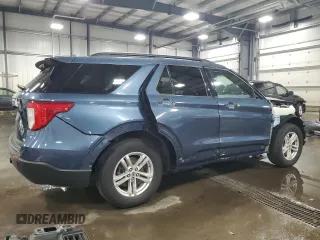 2020 Ford Explorer XLT with VIN 1FMSK8DH8LGA92497, listed as a Copart auction lot 53530385 with 82,241 mi miles and Salvage Title. Bid and sale history available at carsss.com. Image 3.