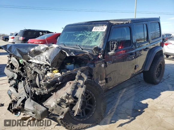 2021 Jeep Wrangler Unlimited Sport S with VIN 1C4HJXDN8MW544814, listed as a Copart auction lot 89372105 with Not Provided miles and Salvage Title. Bid and sale history available at carsss.com. Image 1.